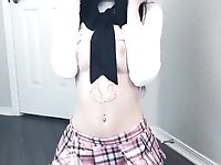 pretty emo fucks her tight pussy with her favorite dildo