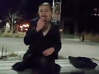 INHALE 11 Gypsy Dolores Smoking Fetish and Public Nudity in Montreal