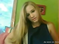 Beautiful natural amateur chick flashes her well-matured tits and pussy on cam