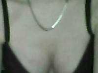 German amateur lusty webcam cutie flashes her tits in black bra