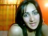 Horny paki girl teasing on the webcam