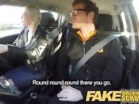"Fake Driving School Naughty learner in pigtails gets a deep creampie"