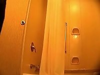 In and out of shower, hidden cam