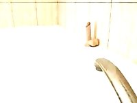 This sexy hot ass camslut likes to impale herself on her dildo in the bathtub