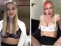 Two webcam models are jilling off beautiful pussies