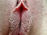 Amazing closeup of a wet pussy